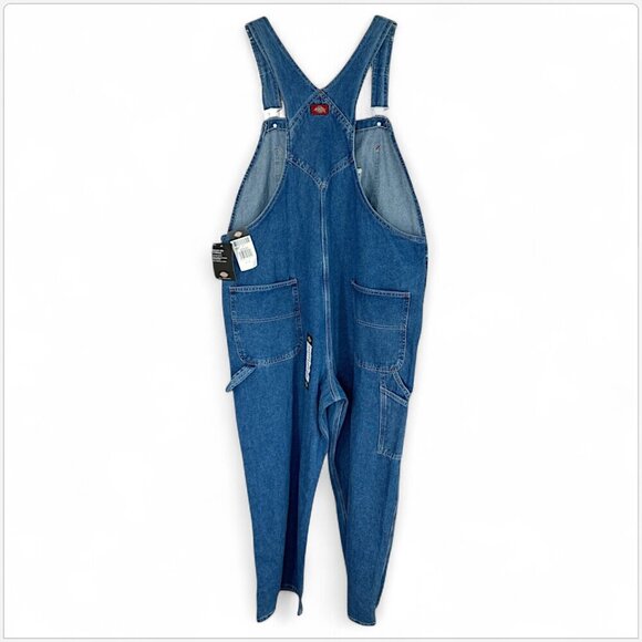 Dickies Stonewash Indigo Blue Bib Overalls Denim Carpenter NWT NEW 42 x 30 - Picture 6 of 7